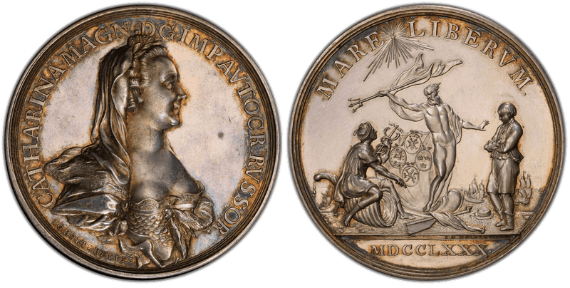 1780 Silver Medal Betts-571, Armed Neutrality