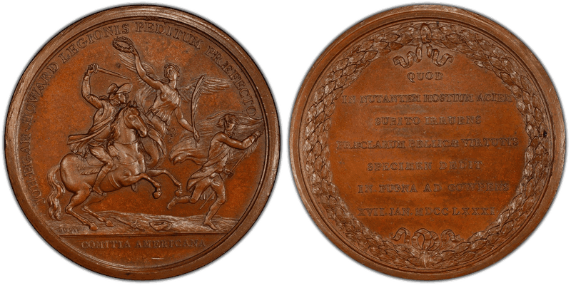1781 Bronze Medal Betts-595, Battle of Cowpens Original Dies