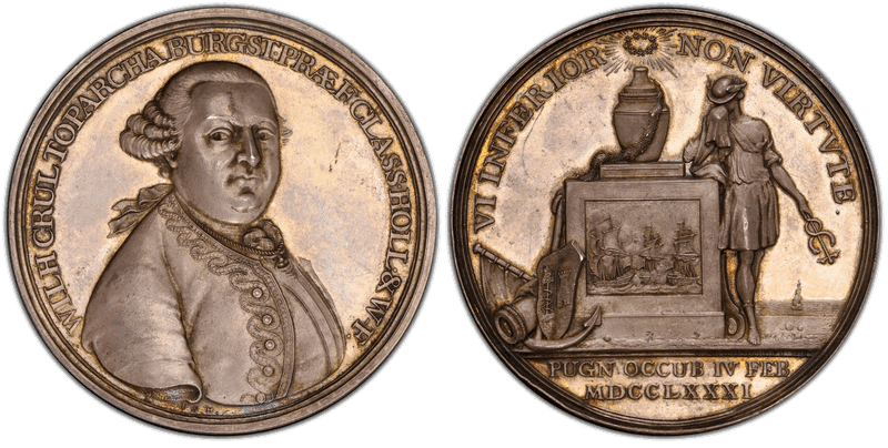 1781 Silver Medal Betts-581, St. Eustatia Captured