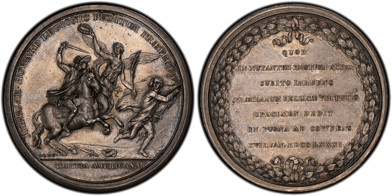 1781 Silver Medal Betts-595, Battle of Cowpens
