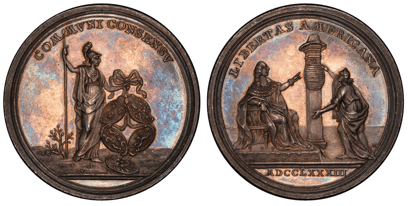 1783 Silver Medal Betts-608, Peace of Versailles