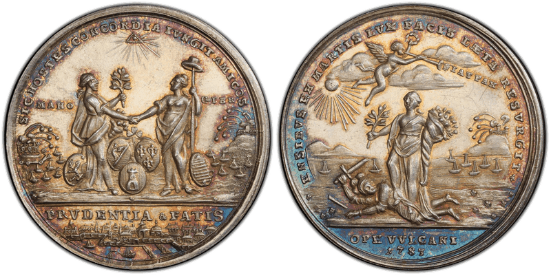 1783 Silver Medal Betts-610, Treaty of Paris