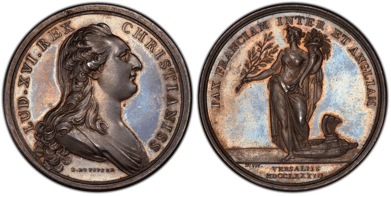 1783 Silver Medal Betts-612, Treaty of Paris