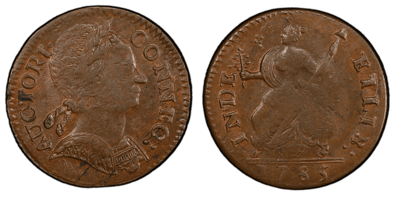 1785 CT 1/2P Bust Right Half Penny