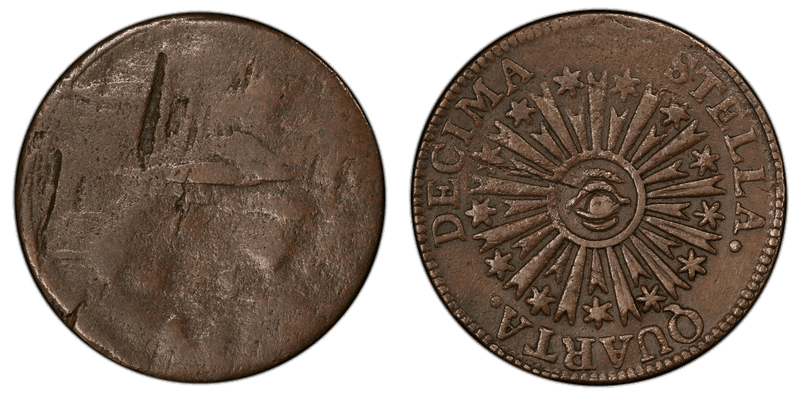 1785 VT 1/2P Vermontis Half Penny