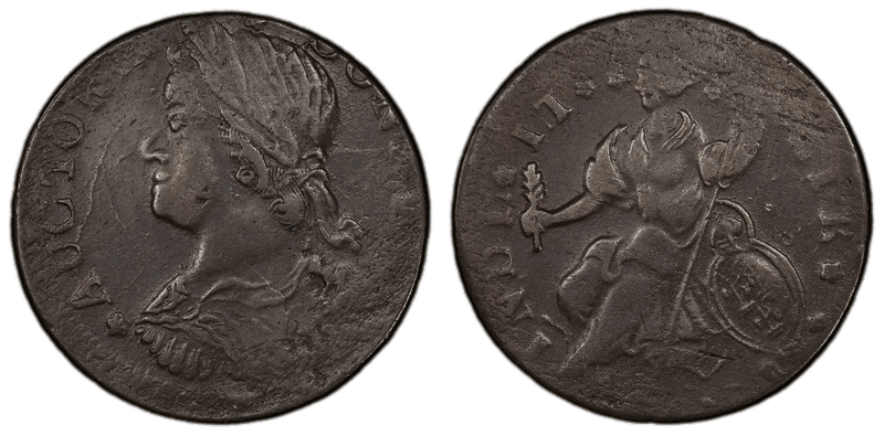 1787 CT 1/2P DB Left - CONNLC Half Penny