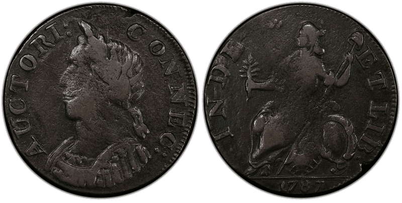 1787 CT 1/2P Hercules Head Half Penny