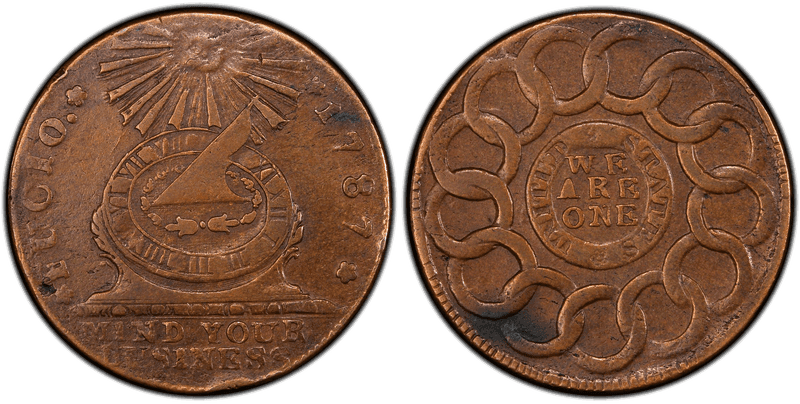 1787 Fugio Cent - Club Rays, FUCIO