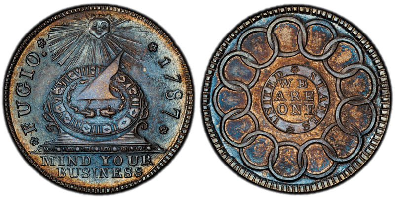 1787 Fugio Cent - New Haven Restrike, Silver