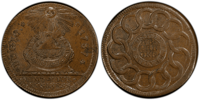 1787 Fugio Cent - United Above, States Below