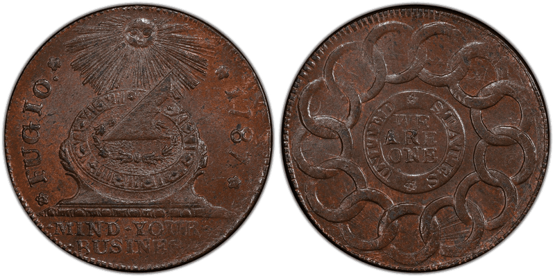 1787 Fugio Cent - United States, 4 Cinq