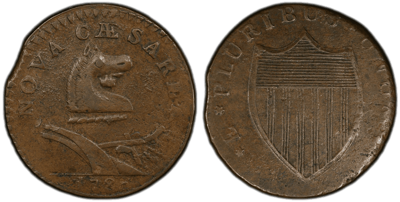1787 NJ 1/2P Goiter Variety Half Penny
