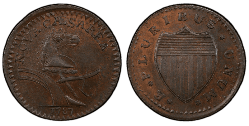 1787 NJ 1/2P Pattern Shield Half Penny