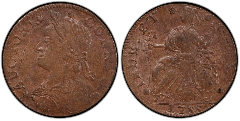 1788 CT 1/2P Draped Bust Left - CONNLC Half Penny
