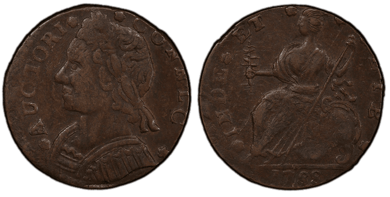 1788 CT 1/2P Mailed Bust Left - CONNLC Half Penny