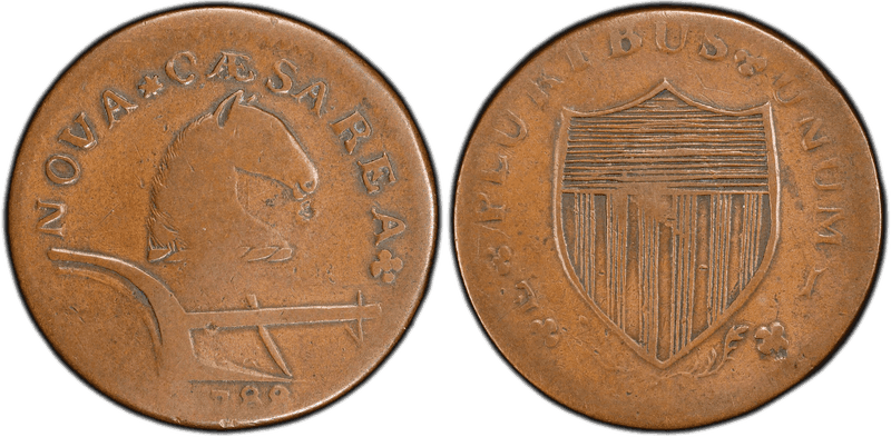 1788 NJ 1/2P Running Fox After Legend Half Penny