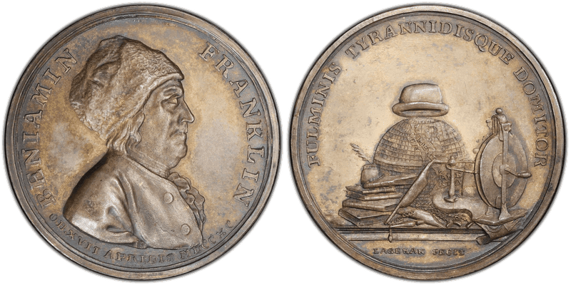 1790 Silver Medal Fuld-FR.M.NL.8 Benjamin Franklin