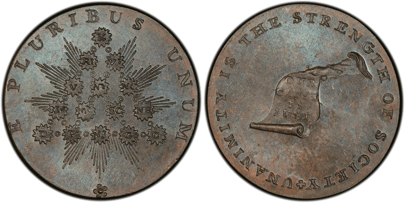 1790 Kentucky Half Penny Token - Plain Edge