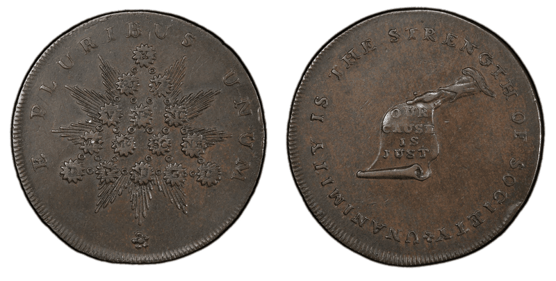 1790 Kentucky Half Penny Token - Vine Edge