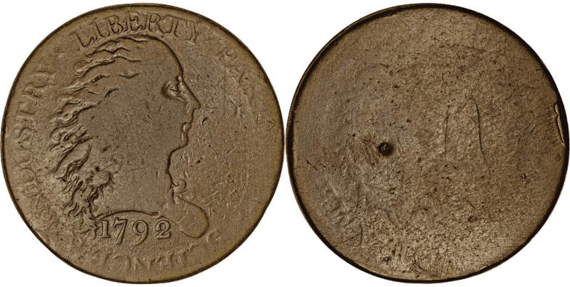 1792 Cent Pattern - J-5, Birch Cent