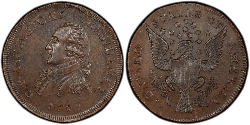 1792 Washington Getz Pattern Ornamented Edge Cent