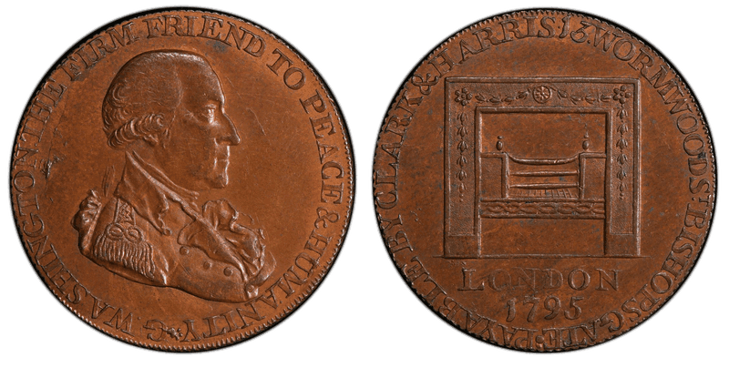 1795 1/2P Washington - Grate Small Buttons - RE Half Penny
