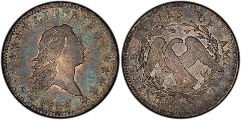 1795 Flowing Hair Half Dollar - Recut Date, 3 Leaves