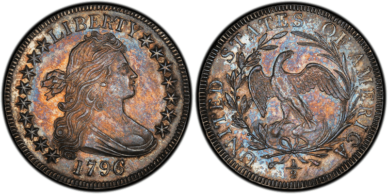 1796 Draped Bust Half Dollar - 16 Stars