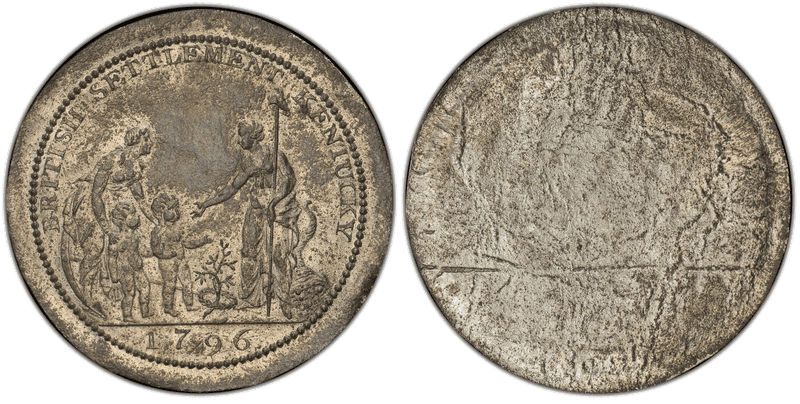 1796 White Metal Token Myddelton - Obv Cliche