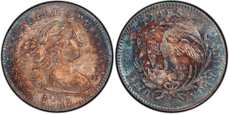 1797 Draped Bust Half Dime - 16 Stars