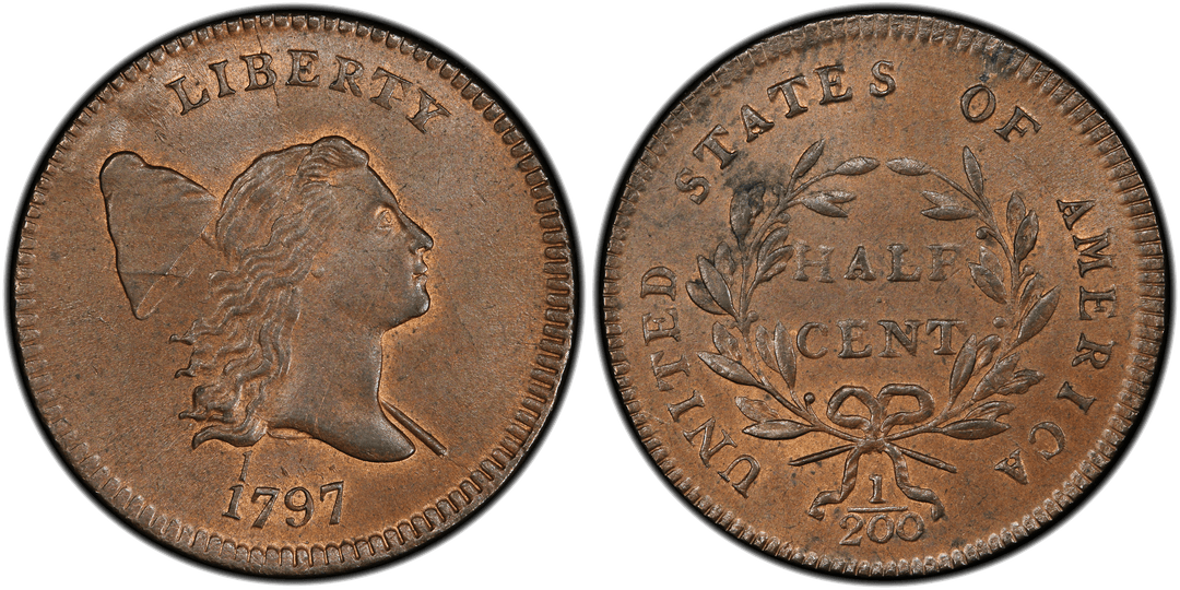 1797 Liberty Cap Right Half Cent - 1 Above 1