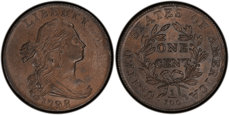 1798 Draped Bust Cent - Second Hair Style