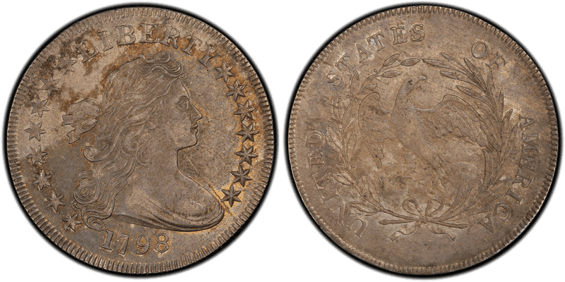 1798 Draped Bust Dollar - Small Eagle, 15 Stars