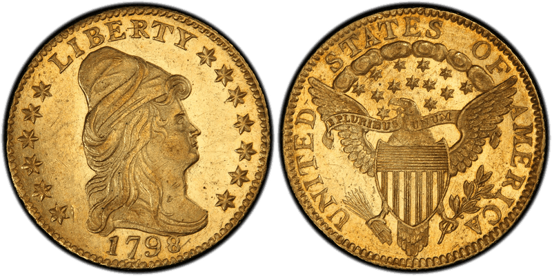 1798 Capped Bust to Right Quarter Eagle - Wide Date