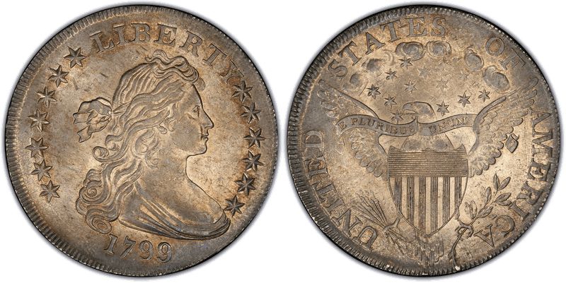 1799 Draped Bust Dollar - Irregular Date, 13 Stars