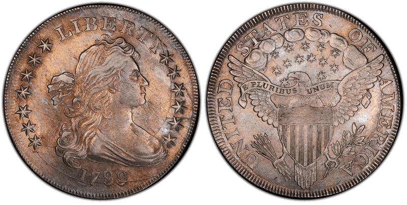 1799 Draped Bust Dollar - Irregular Date, 15 Stars