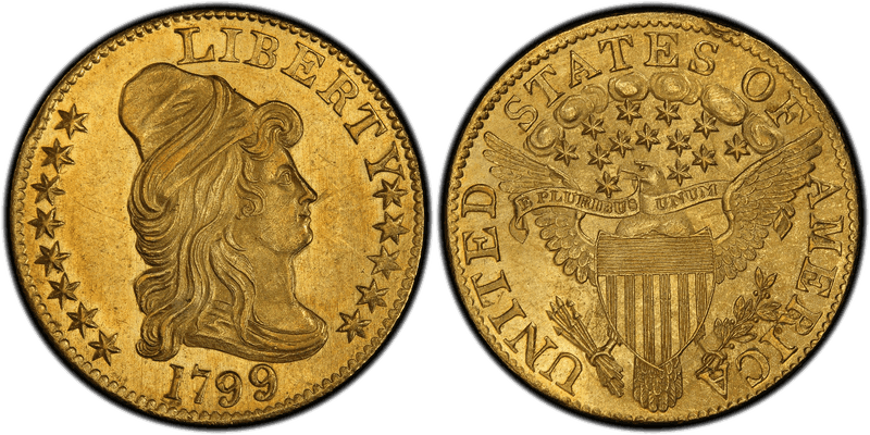 1799 Capped Bust to Right Half Eagle