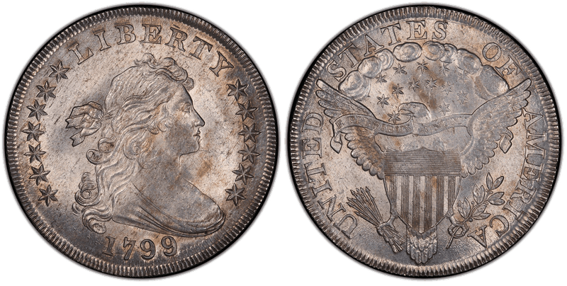 1799 Draped Bust Dollar - 9/8 15 Reverse Stars