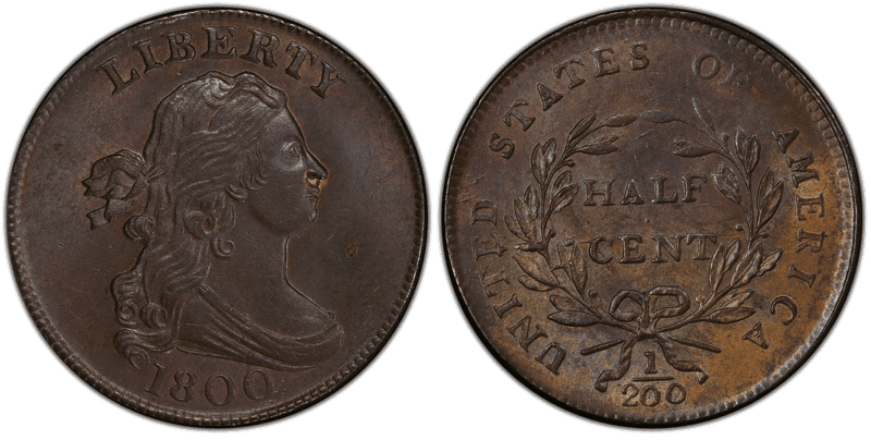 Draped Bust Half Cents 1800-1808