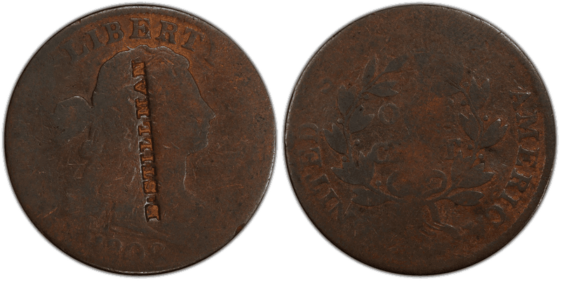1802 Draped Bust Cent - Brunk S-985 No Stems E. Stillman