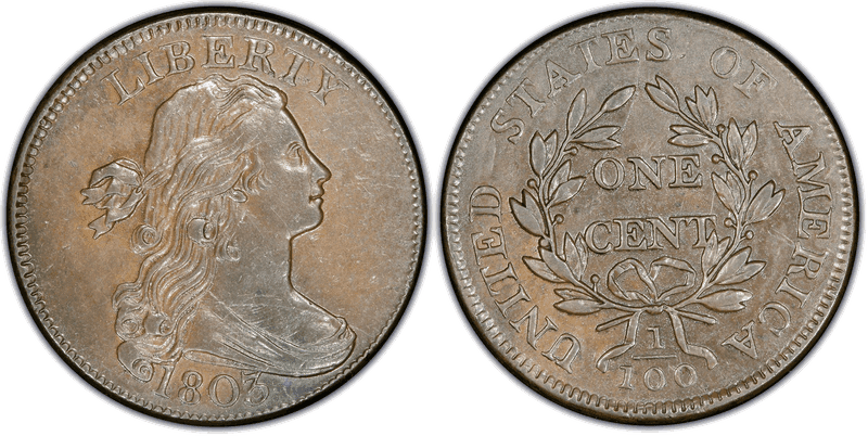 1803 Draped Bust Cent - Large Date, Large Fraction