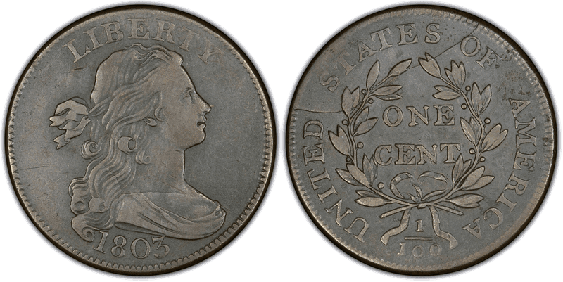 1803 Draped Bust Cent - Large Date, Small Fraction