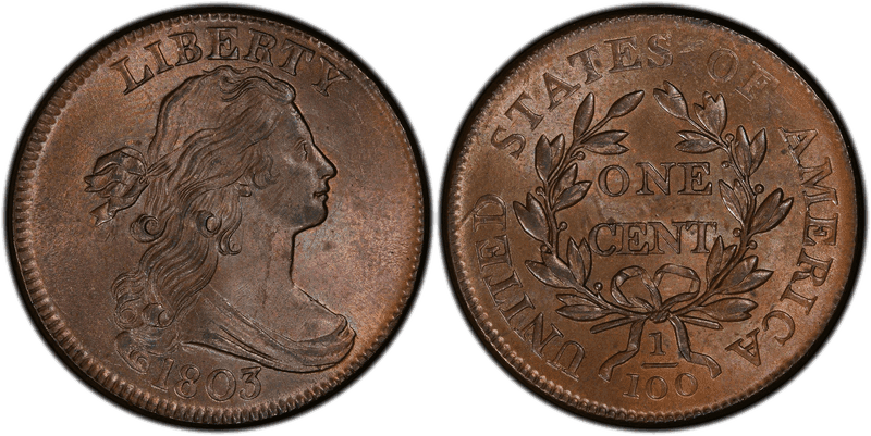 1803 Draped Bust Cent - Small Date, Large Fraction