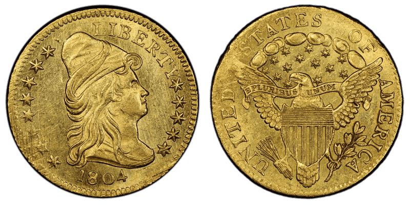 1804 Capped Bust to Right Quarter Eagle - 14 Star Reverse