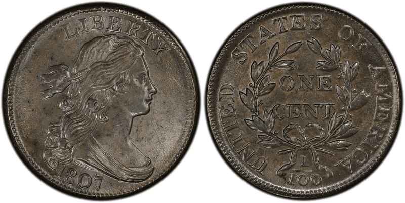 1807 Draped Bust Cent - Large Fraction
