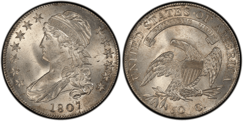 1807 Capped Bust, Large Stars Half Dollar