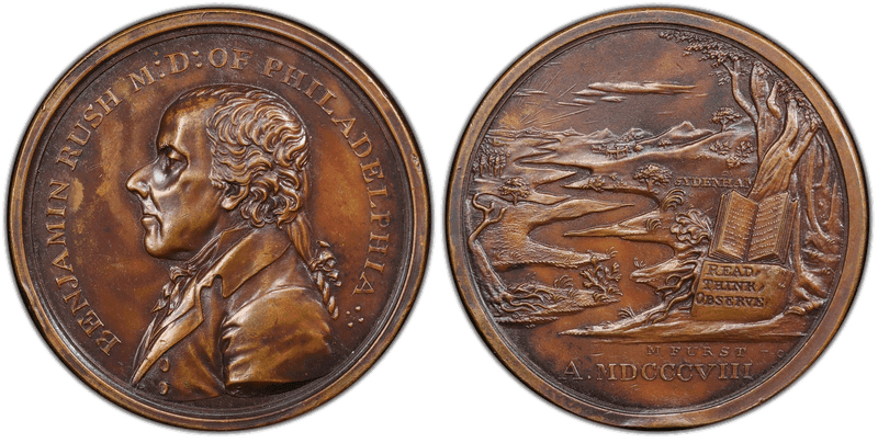 1808 Bronze Medal J-PE-30, Benjamin Rush