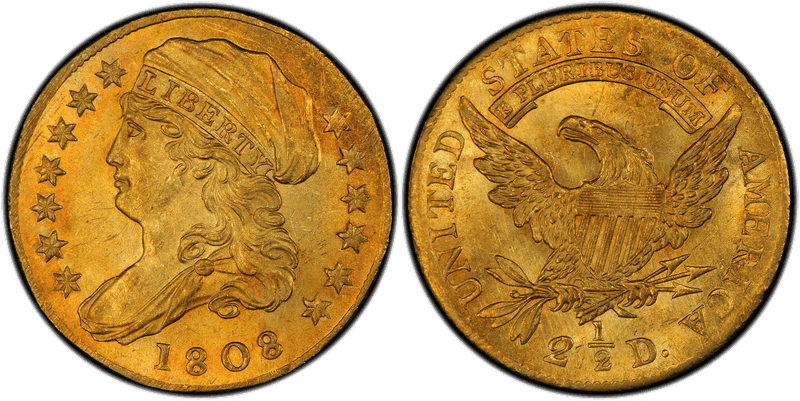 Large Draped Bust to Left Quarter Eagles 1808