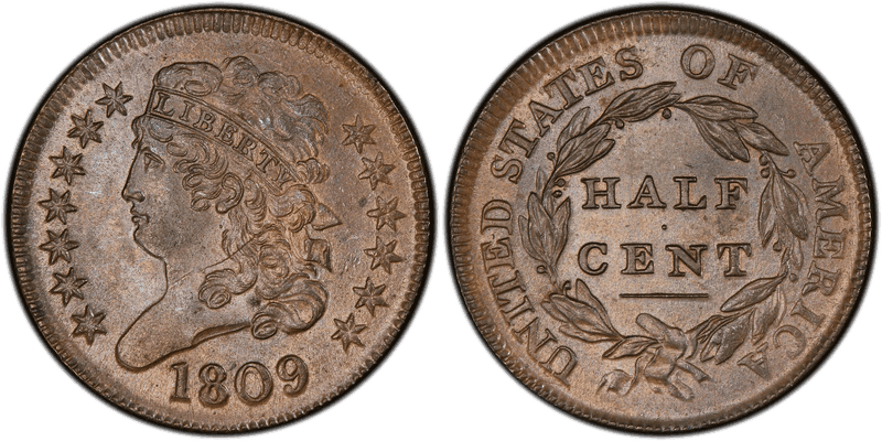 Classic Head Half Cents 1809-1836