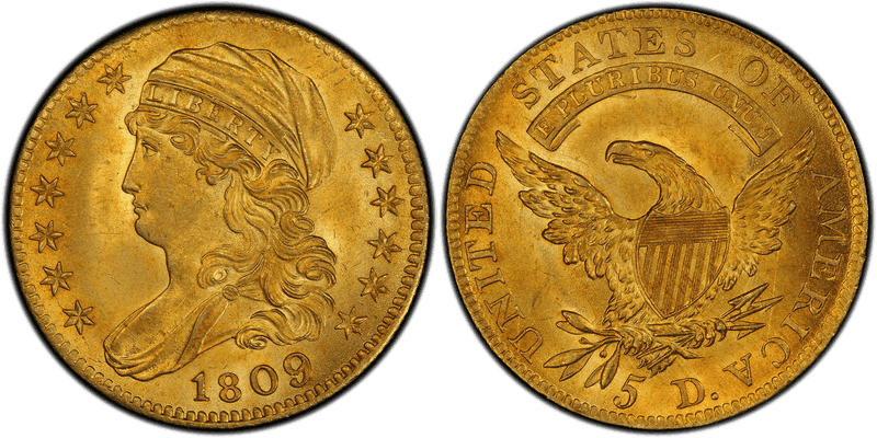 1809 Draped Bust to Left Half Eagle